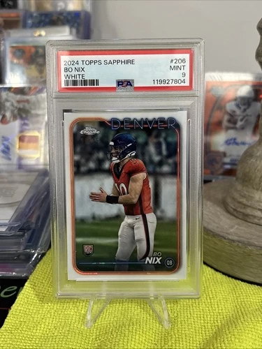 2024 Topps Chrome Sapphire Bo Nix /15 White Sappire