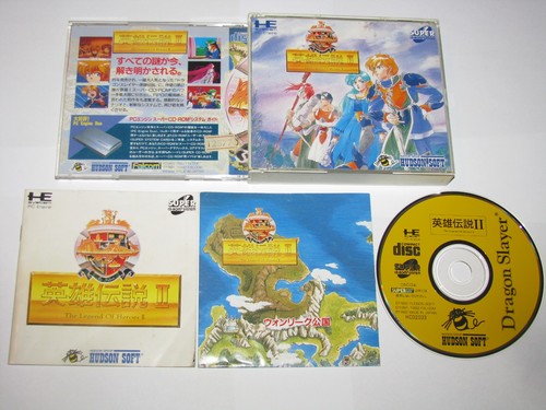 Jeu Dragon Slayer The Legend Of Heroes II - Super CD-Rom² PC-Engine, édition Japonaise Complète 1992