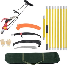 30FT Extendable Pole Saw, Manual Branch Trimmer with Long Handle, Manuals Tree P