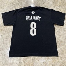 Deron Williams #8 NBA Brooklyn Nets Adidas Youth Large Black T-Shirt 23”x18” 🔥