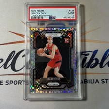 Gradey Dick 2023 Panini Prizm #134 Lucky Envelopes /8 Rookie PSA 9 Raptors