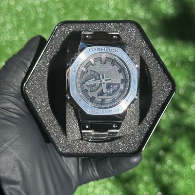 Casio G-Shock GM-B2100 Black Dial Stainless Steel Y2K Streetwear Watch w/ Box