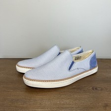 UGG Adley Blue Stripe Slip On Sneakers Shoes Size 9.5
