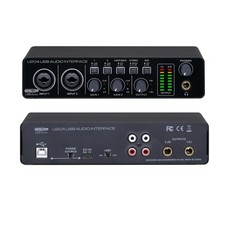 U204 USB Audio Interface for PC Computer Recording Music, 2x2 Guitar Audio In...