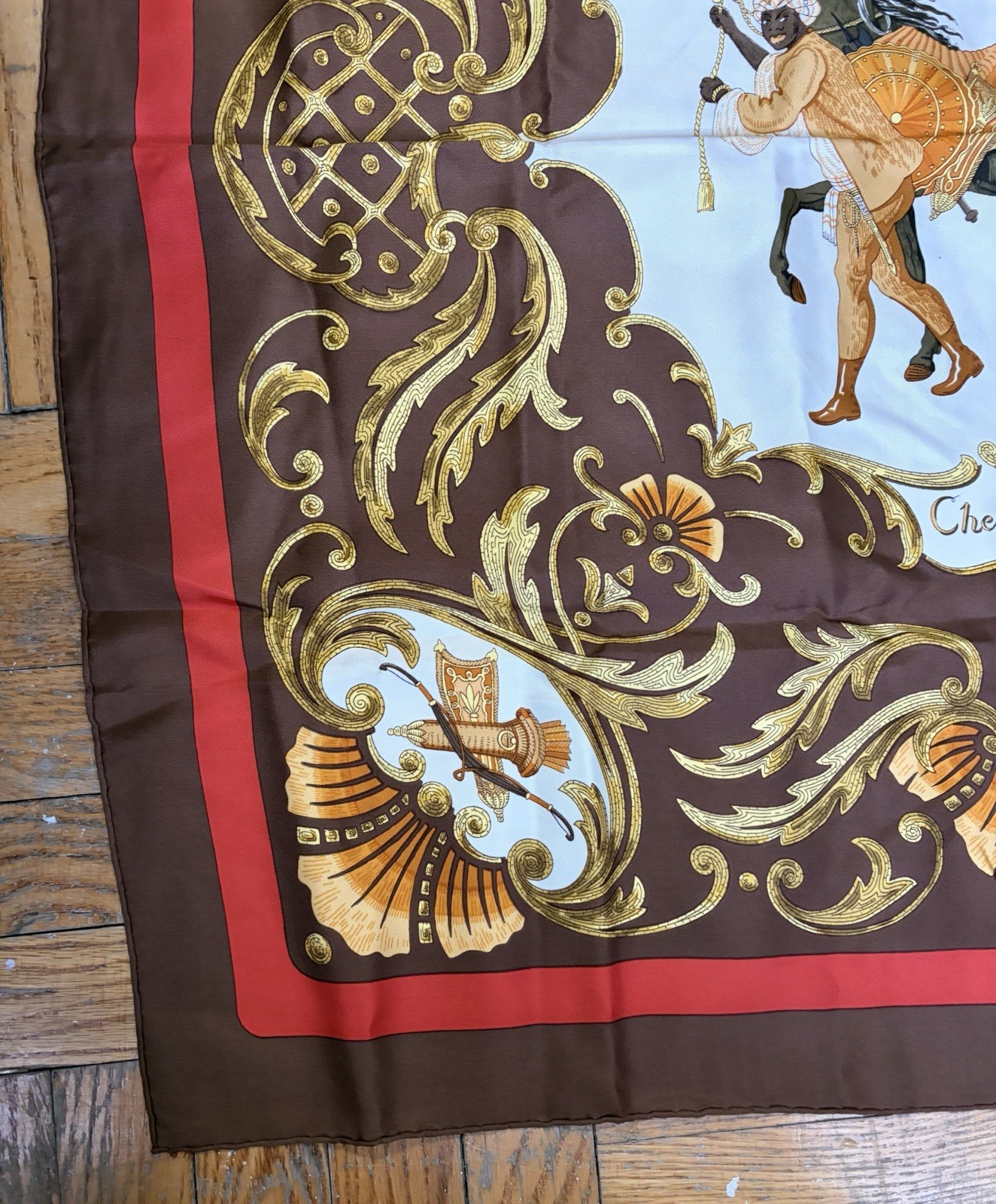 HERMES PARIS Cheval Turc Silk Scarf Vintage image 7