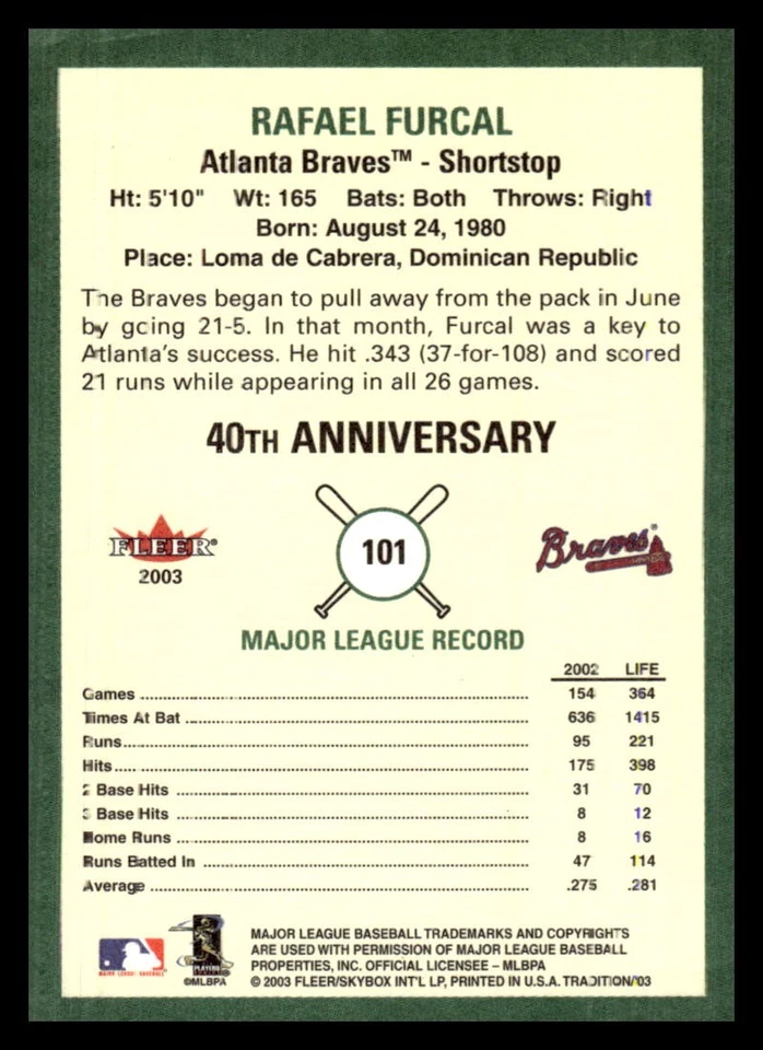 2003 Fleer Tradition Baseball Pick Your Card - Image 2 of 2