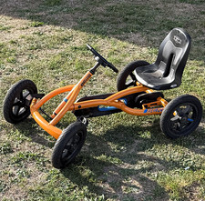 BERG Kids Pedal Go Kart Orange Ride On Outdoor Toy Ages 4-7