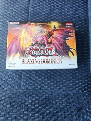 YUGIOH BLAZING DOMINION SEALED MINI BOOSTER BOX FOUR 9 CARD PACKS !!!IN HAND!!!
