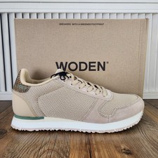 Woden Ydun Icon Classic Sneakers Womens Sz 8 Coffee Cream Comfort Walking Shoes
