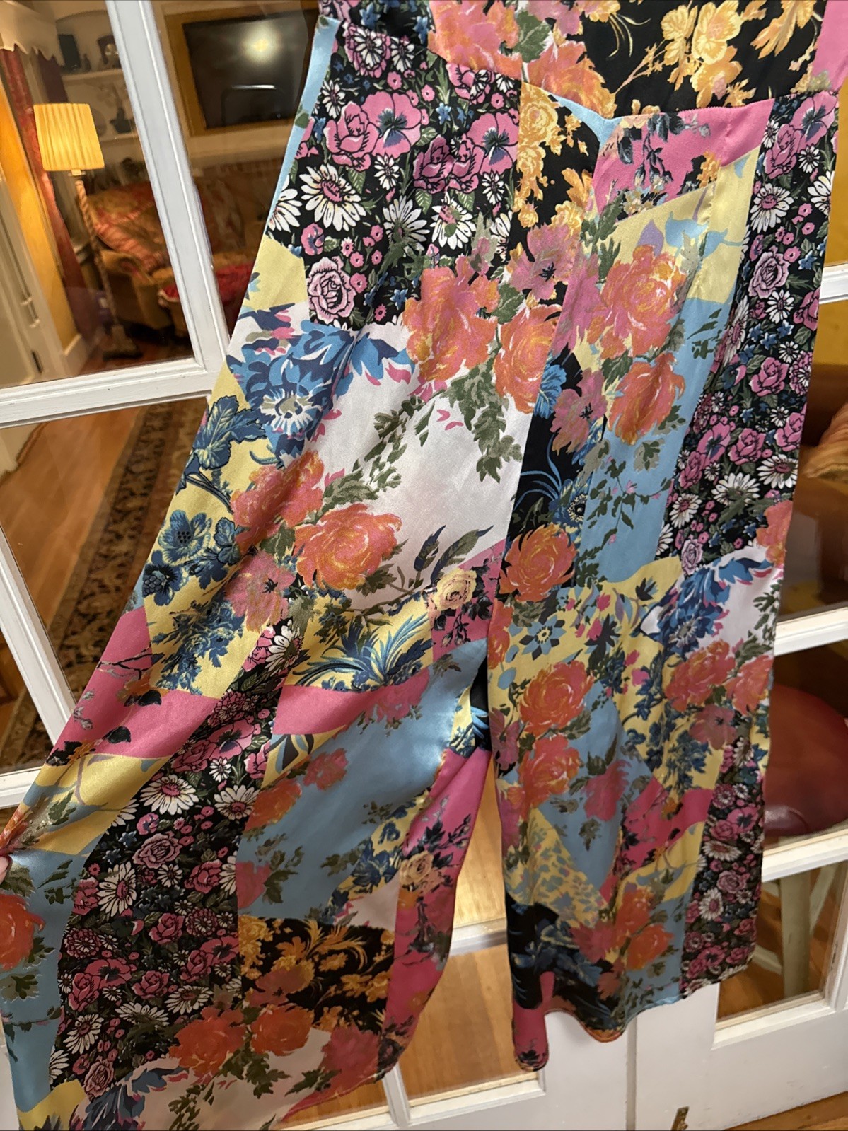 ASOS 8 Patchwork Printed Jumpsuit Multicoloured S… - image 2