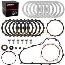 Clutch Friction Steel Plate & Primary Gasket Kit For Harley Road Glide Road King
