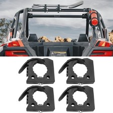 4Pcs For 1-1/3" to 1-3/5" Shovel Mount For Roof Rack Metal Rubber Clamp Mounting