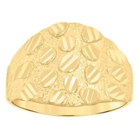 Jfl Diamonds & Timepieces Herren Ring 10K Gelbgold Diamantgeschliffen 14Mm
