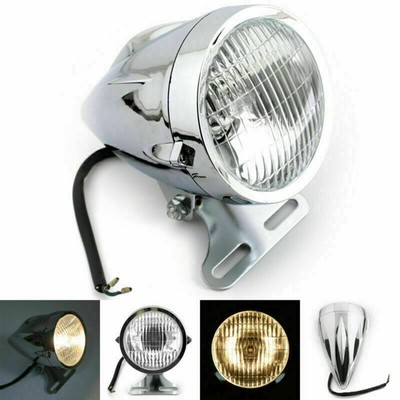 Chrome Bullet Scheinwerfer 4 3/4'' Motorrad Für Chopper Bobber Custom Cruiser