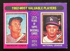 1975 Topps Mini Most Valuable Players #200 (Mickey Mantle & Maury Willis)