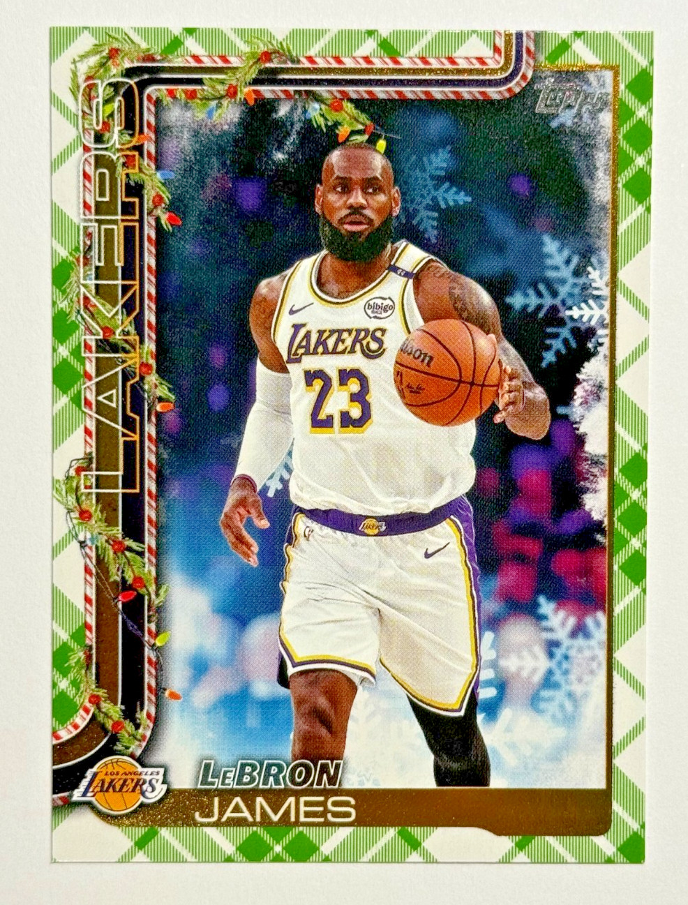 2025-26 Topps Holiday Basketball #H119 LEBRON JAMES Plaid Parallel