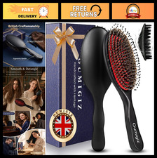 Handmade Boar Bristle Hair Brush for Slick Back Styles - British Craftsmanship
