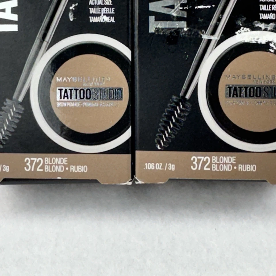 Maybelline Tattoo Studio Brow Pomade 372 Blonde Waterproof 24H 0.106oz 2 Pack - Image 2 of 4