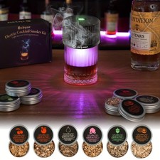 Whiskey Smoker Electric Kit Upgraded Rechargeable Cocktail Smoker 4 Light Gift
