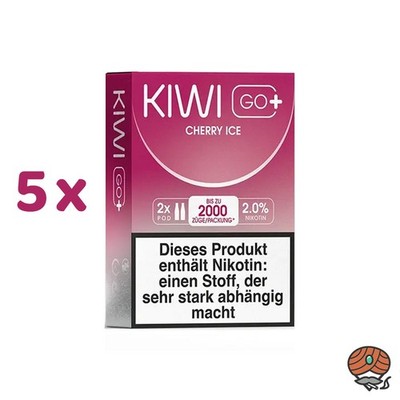 KIWI GO+ POD Cherry Ice 20mg/ml Nikotin 5x 2 Pods