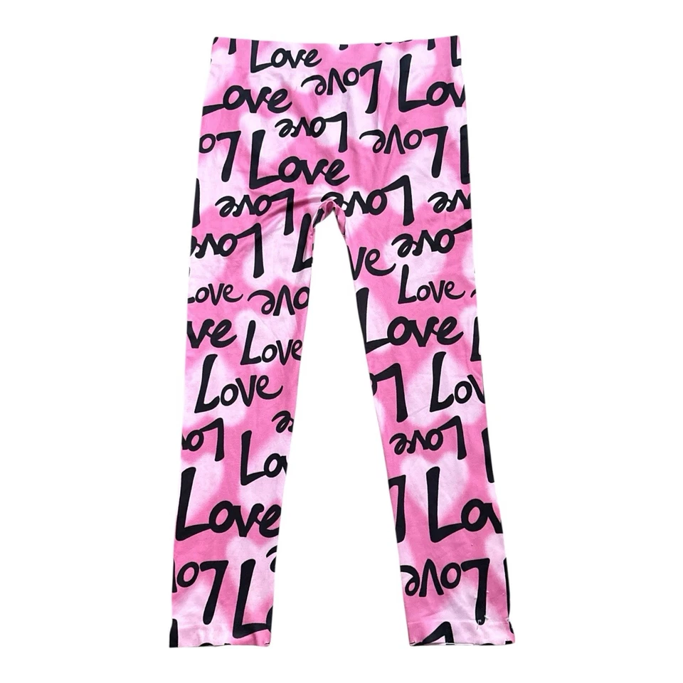 NO BOUNDARIES Womens XL (15-17) LOVE Graphic Skinny Pull On Ankle Leggings Pants — 第 2/4 张图片