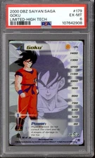 Score Dragon Ball Z Saiyan Saga Goku 179 Limited High Tech 38/38 FOIL PSA 6