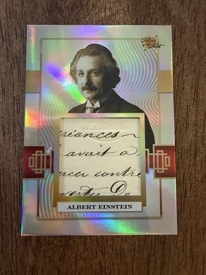 2026 Albert Einstein Jumbo HANDWRITTEN Relic. Pieces Of The Past RARE! REFRACTOR