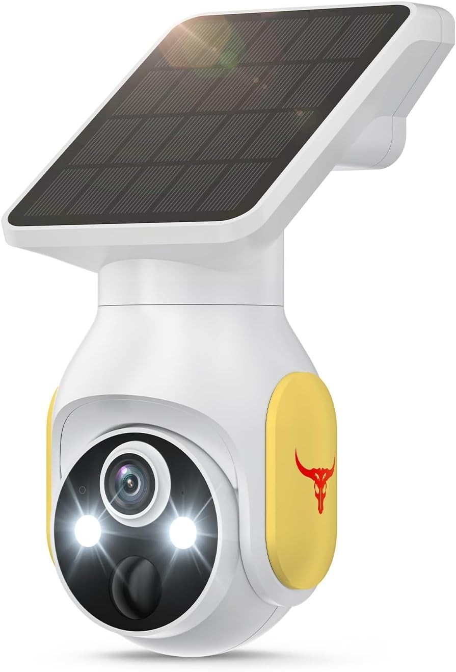 1080P Security Camera Wireless Solar Panel, Smart AI Human D