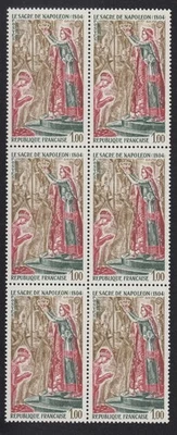 bloc de 6 timbres France 1973 Sacre Napoléon 1F Y&T n°1776 neufs - Photo 1/2