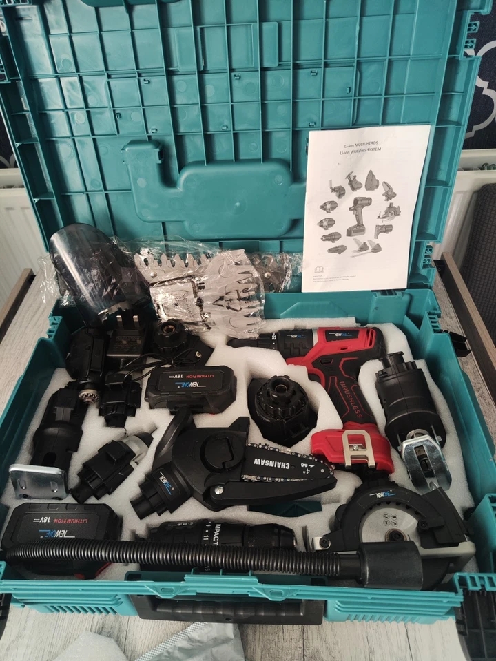 Brand New Boxed Cordless Multi Power tool 12 in 1 attachments with TWO Batteries - Image 4 of 4