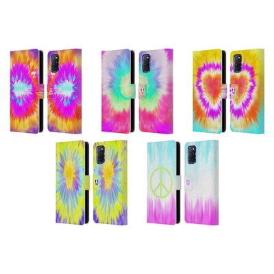 HEAD CASE DESIGNS TIE DYED S2 LEATHER BOOK WALLET CASE COVER FOR OPPO PHONES
