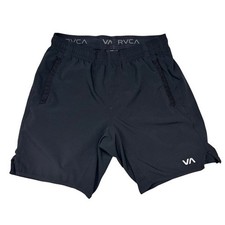 RVCA Athletic Shorts Boys Medium Black Sporty Lightweight Stretch Zipper Pocket