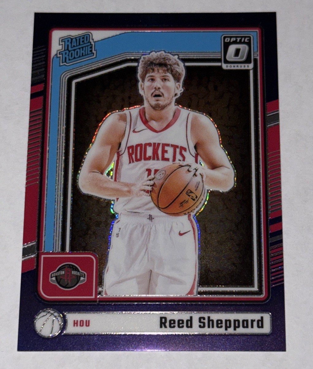 2024-25 Panini Donruss Optic - Rated Rookie Reed Sheppard #255 Purple Prizm (RC)