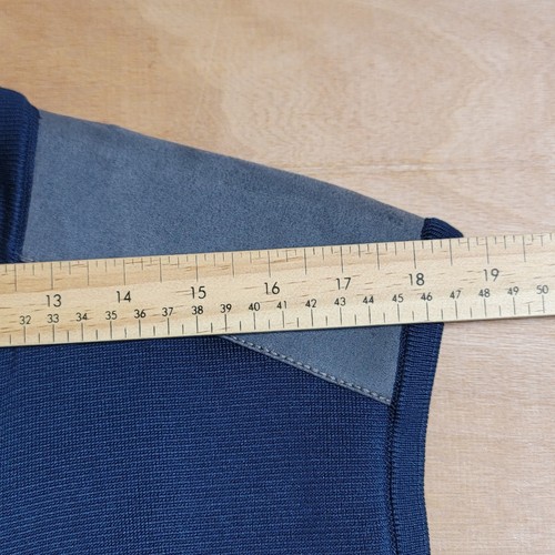 Vtg St Croix Sweater Vest Mens XL Blue Full Zip Mock Knit Cardigan Pocket Golf - Picture 7 of 8