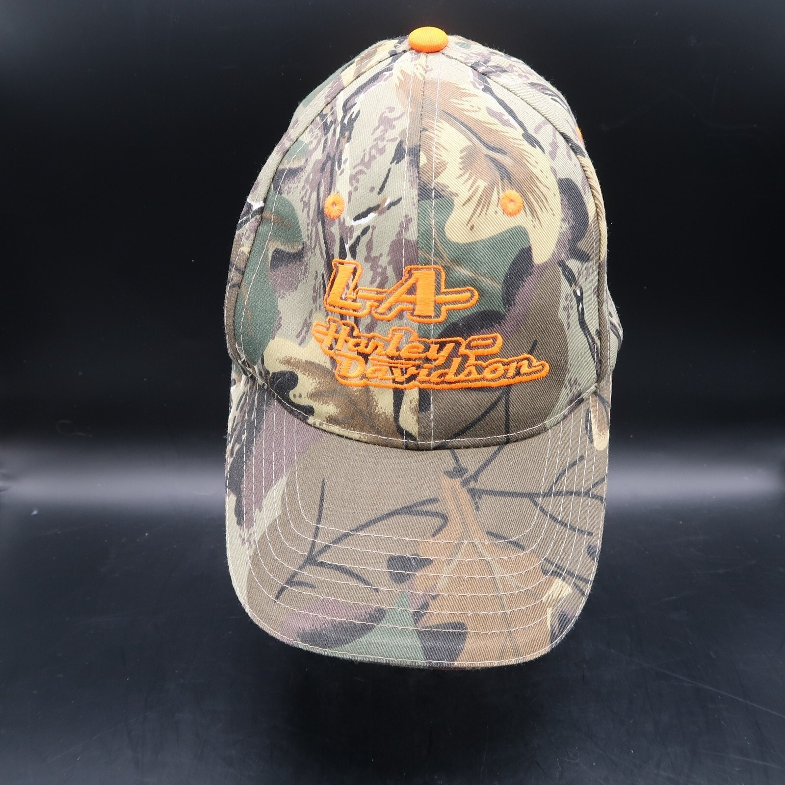 Harley Davidson Cap Men's Camo Baseball Hat L-A Harley Lewiston Maine Otto