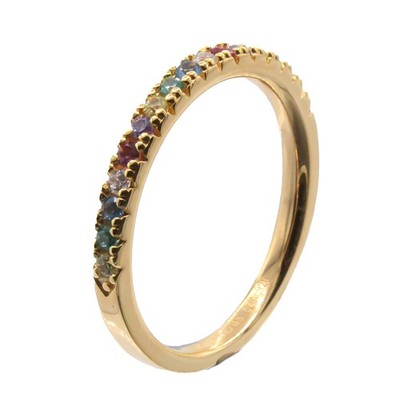 Goldring 18 Karat Gold Größe 54 Zirkonia Damen Schmuck Sif Jakobs