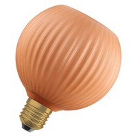 LED Leuchtmittel E27 Orange Riffelglas Ø 12,5 Cm 2700 K 300 Lm Retro Lampe Osram