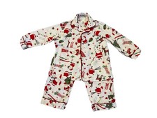 Pottery Barn Kids Santa Flannel Holiday Pajamas Size 3T