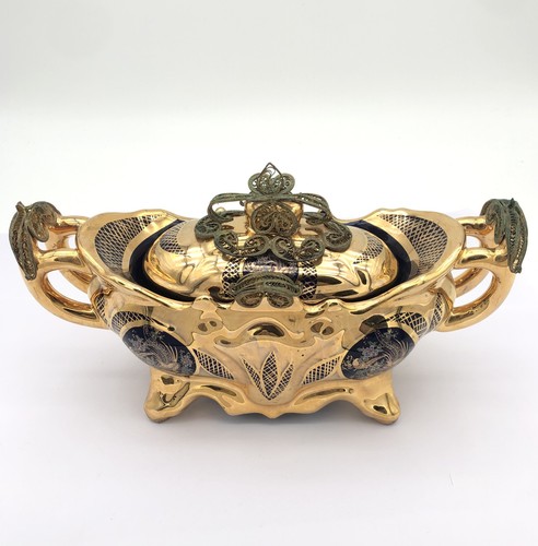 Antique Vintage Vase Centerpiece Kerem Porselen Made In Turkey