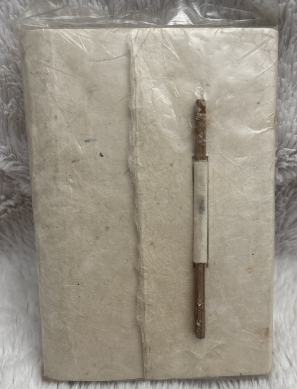 Vintage Handmade Paper Lokta Paper Journal Nepalese Twig Closure Notebook Sealed