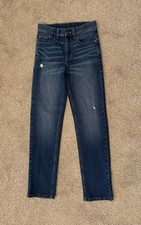 2-6 NWOT GIRL S SIZE 12 SONOMA FLEXWEAR DISTRESSED ADJUSTABLE BLUE JEANS