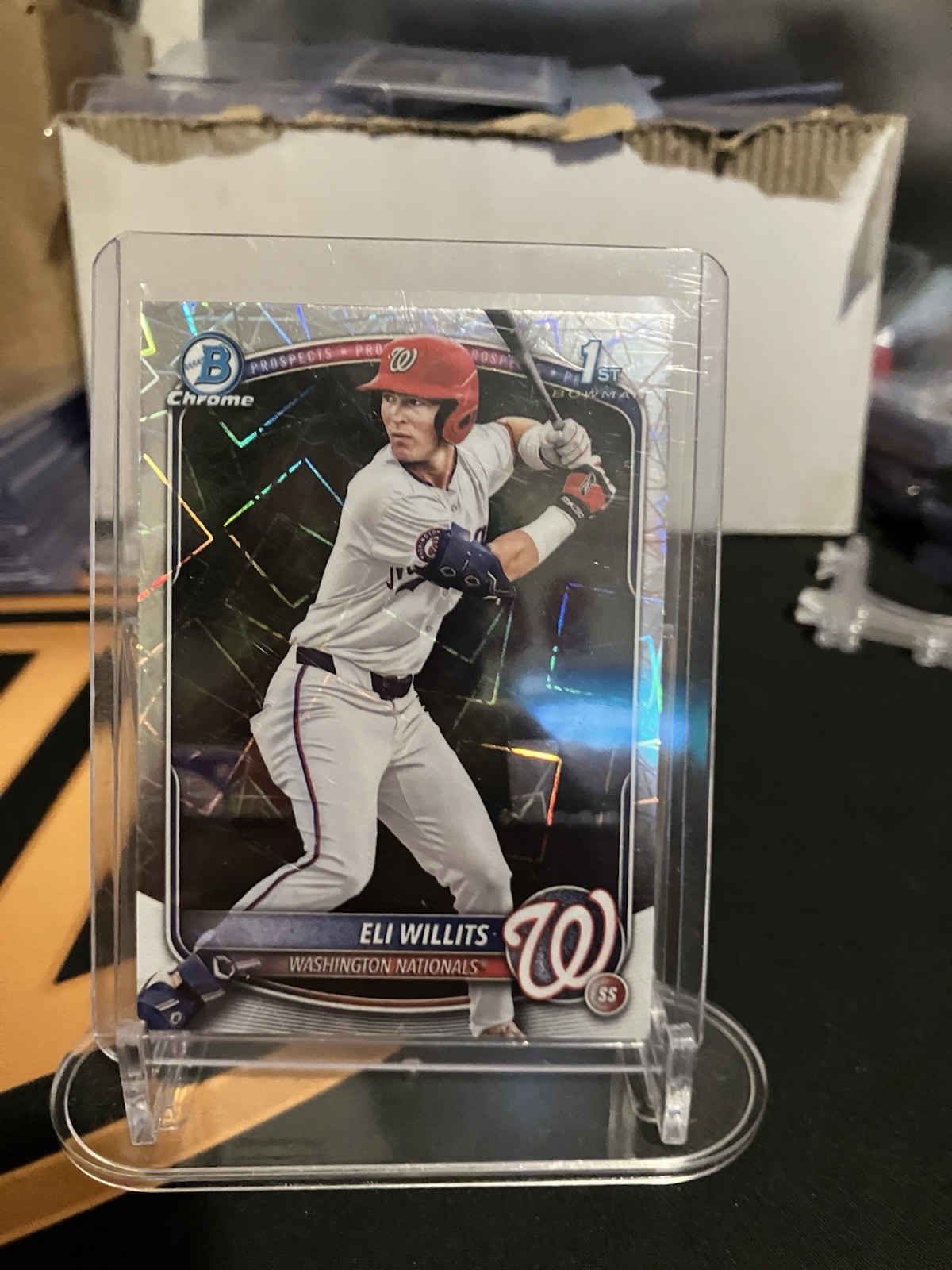 2025 Bowman Draft Eli Willits 1st Chrome Prospect Mega Box Lazer Refractor Nats