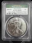 2020(P) American Silver Eagle Coin PCGS MS69 Emergency Issue First Strike .999