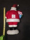 Hard Plastic 14-inch Sparkling Light Up Santa Statue Holding Gifts — photo 2