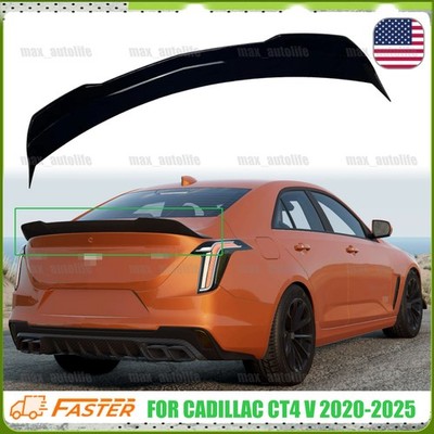GLOSS HIGH KICK DUCKBILL TRUNK SPOILER FOR CADILLAC CT4 V 20-25 BLACKWING STYLE