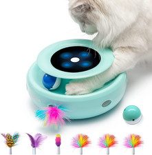 Cat Toys 2-In-1 Interactive Cat Toys for Indoor Cats, Automatic Cat Toy Balls, M