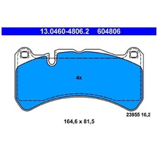 ATE Bremsbelagsatz Bremskl&ouml;tze vorne A0044205020 22503901