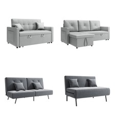 Corner 2/3 Seater Sofa Bed 3-in-1 Living Room Pull Out Recliner Sleeper Couches