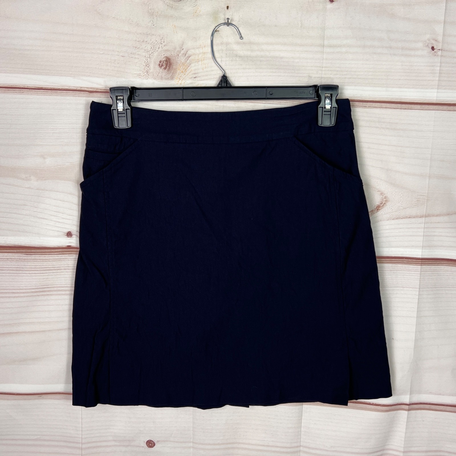 Gonna donna fila cocco 10 blu skort A Line tasche corte elasticizzata tinta unita pull on