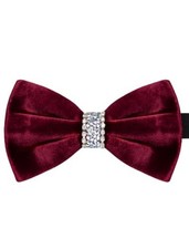 Velvet Bow Ties for Men Pre-Tied Adjustable Bow Tie Formal Tuxedo Bowtie Red